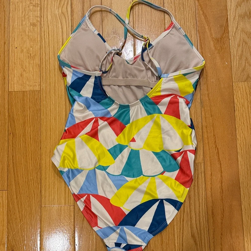 Tea Collection Vibrant Geometric One Piece Swimsuit